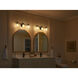 Erma 3 Light 23 inch Black Bath Vanity Light Wall Light, 3 Arm