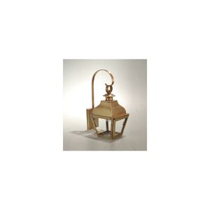 Stanfield 2 Light 16 inch Antique Brass Outdoor Wall Lantern in Seedy Marine Glass, Candelabra