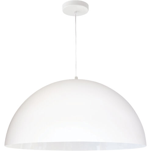 Ofelia LED 20 inch Matte White Pendant Ceiling Light, Dome