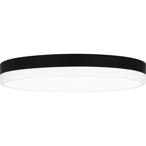 Weldin LED 15 inch Matte Black White Flush Mount Ceiling Light