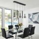 Modella LED 39.25 inch Black Linear Island Pendant Ceiling Light