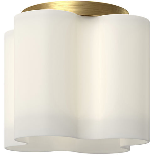 Clover LED 8.38 inch Brushed Gold Flush Mount Ceiling Light
