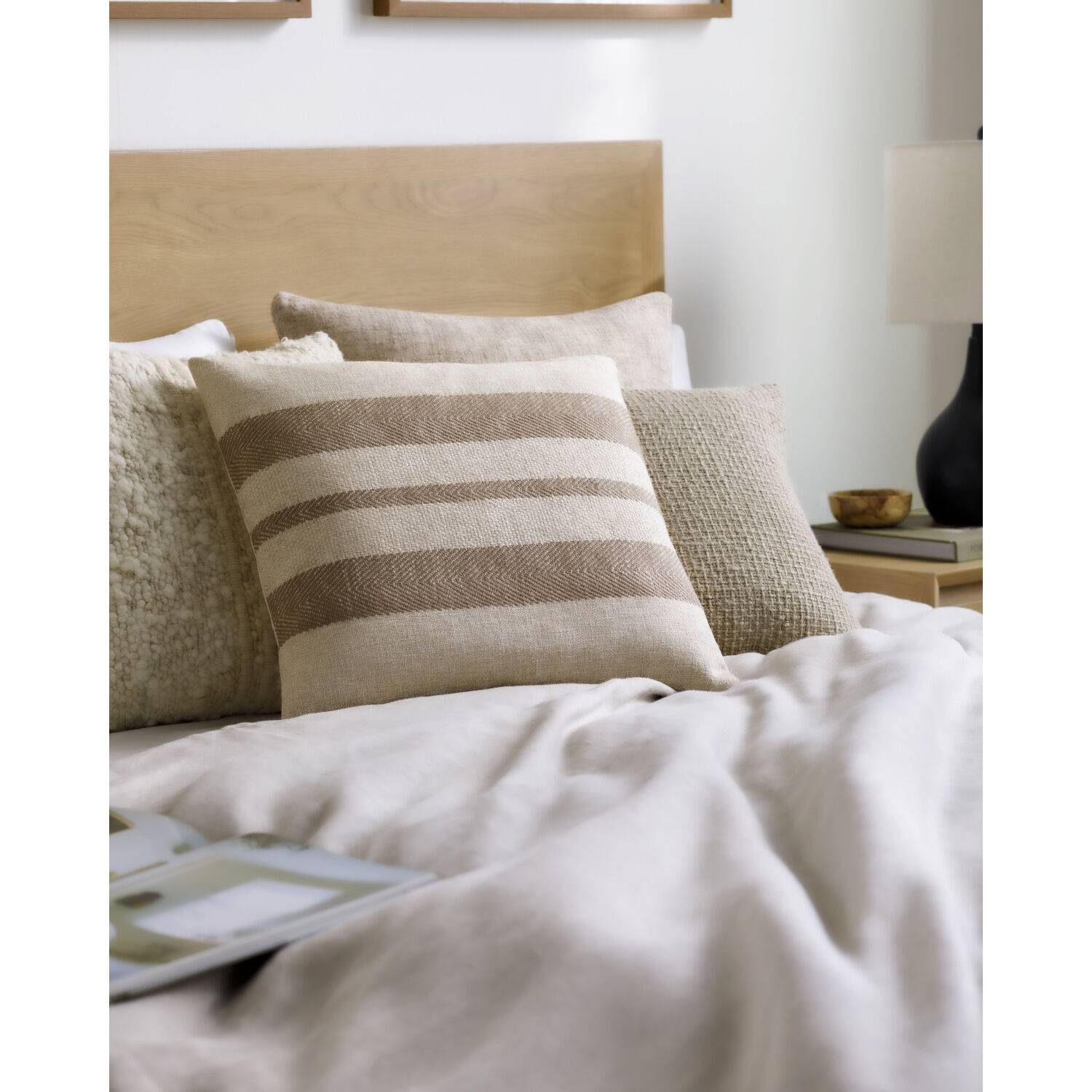 Mobley 22 X 22 inch Light Beige / Brown Accent Pillow