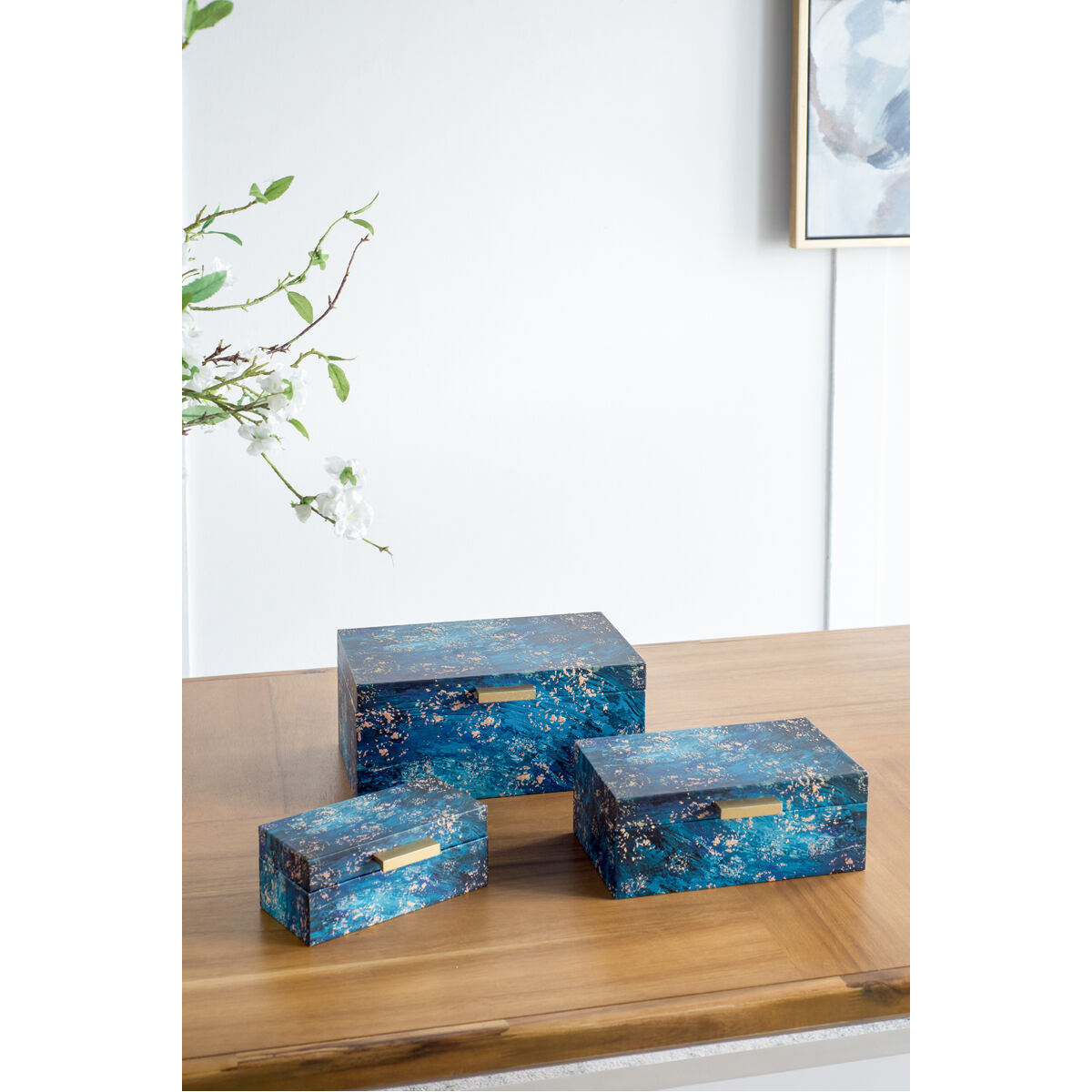 Anita 7.5 X 3.9 inch Blue Boxes