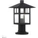 Crestlake 1 Light 13.5 inch Textured Black Outdoor Post Top Lantern