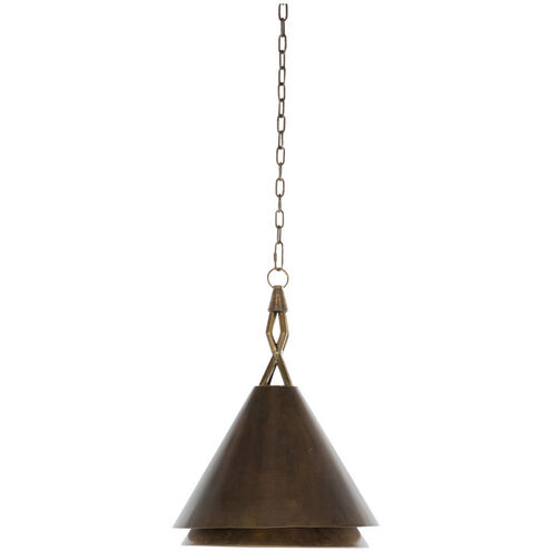 Mona 1 Light 14 inch Antique Light Brass Pendant Ceiling Light