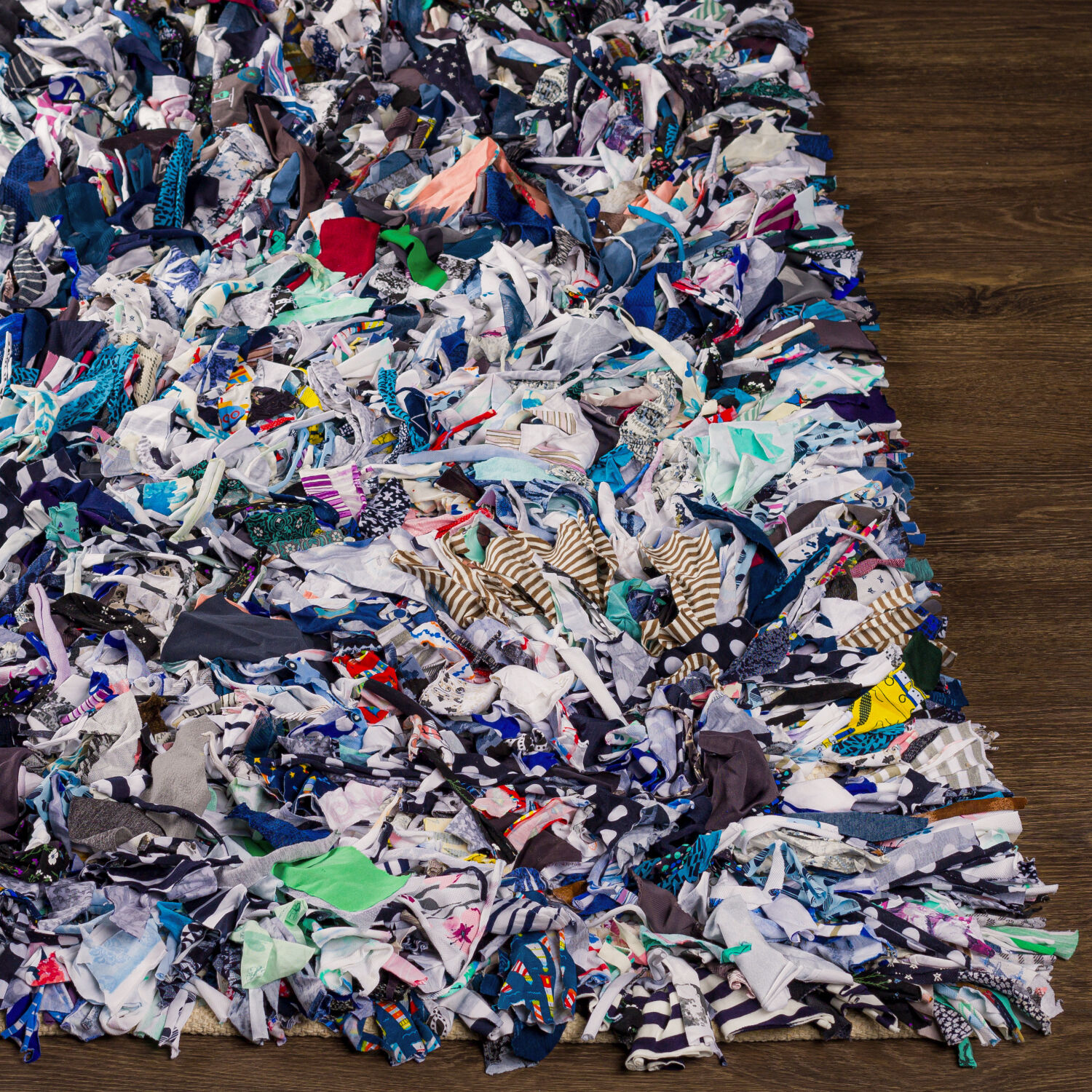 Shirt 120 X 96 inch Lilac/Medium Purple/Denim/Black/Slate/Plum Handmade Rug, Cotton