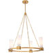 Kristy 4 Light 33 inch Distressed Gold Chandelier Ceiling Light