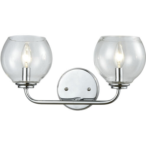 Emory 2 Light 16 inch Polished Chrome Vanity Light Wall Light