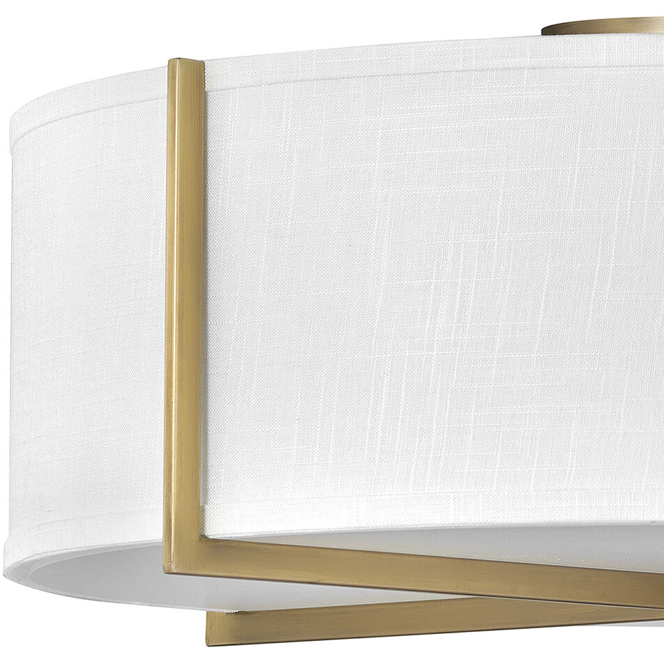 Galerie Axis 4 Light 25.5 inch Heritage Brass Indoor Semi-Flush Mount Ceiling Light