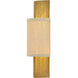 Textile Collection - Narberth Family 2 Light 8 inch Brushed Brass ADA Wall Sconce Wall Light, EVOLV