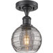 Ballston Athens Deco Swirl 1 Light 5.88 inch Matte Black Semi-Flush Mount Ceiling Light