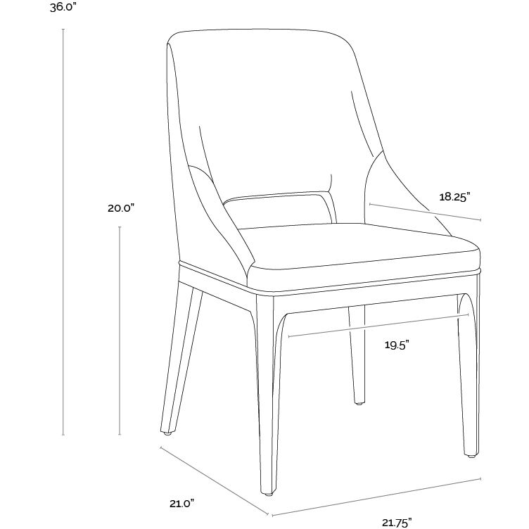Estrada Naya Check Light Grey Dining Chair