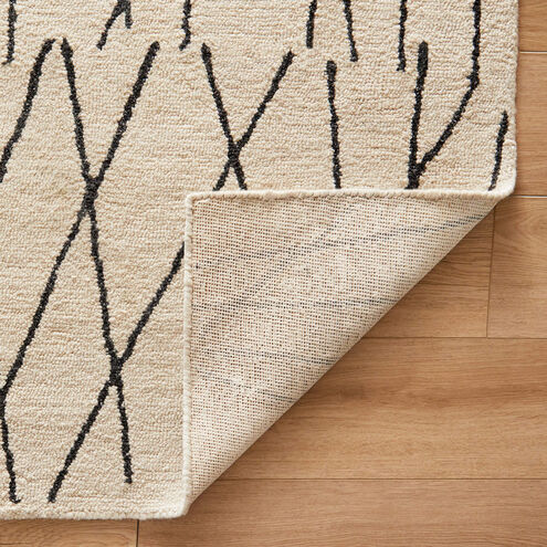 Myra 36 X 24 inch Black/White Rug in 2 x 3