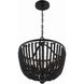 Rylee 4 Light 16.5 inch Matte Black Chandelier Ceiling Light