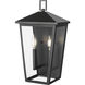 Munger 2 Light 16.5 inch Powder Coated Black Outdoor Wall Sconce