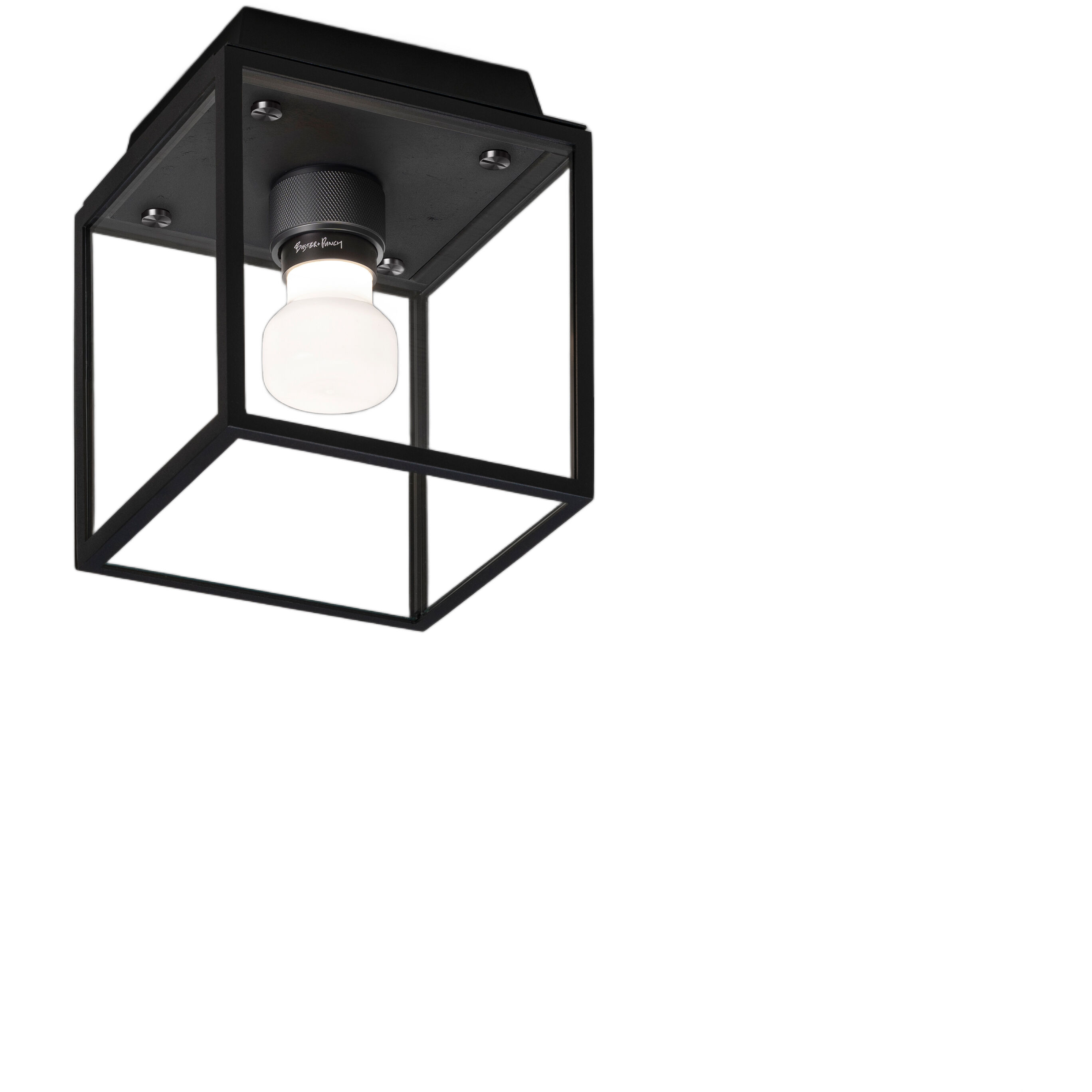 Caged Wet LED 6.81 inch Black / Gun Metal Outdoor Semi-Flush Mount
