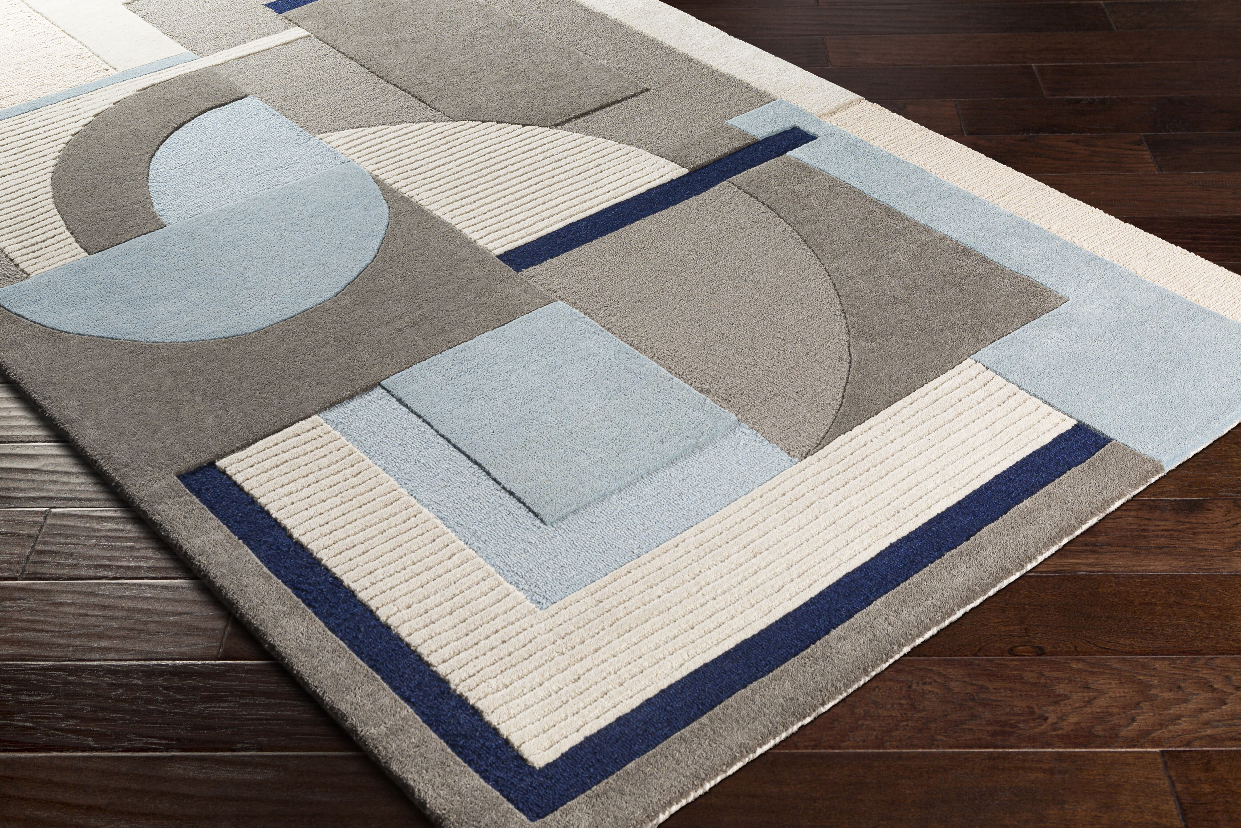 Brooklyn 36 X 24 inch Pale Blue Rug in 2 x 3, Rectangle