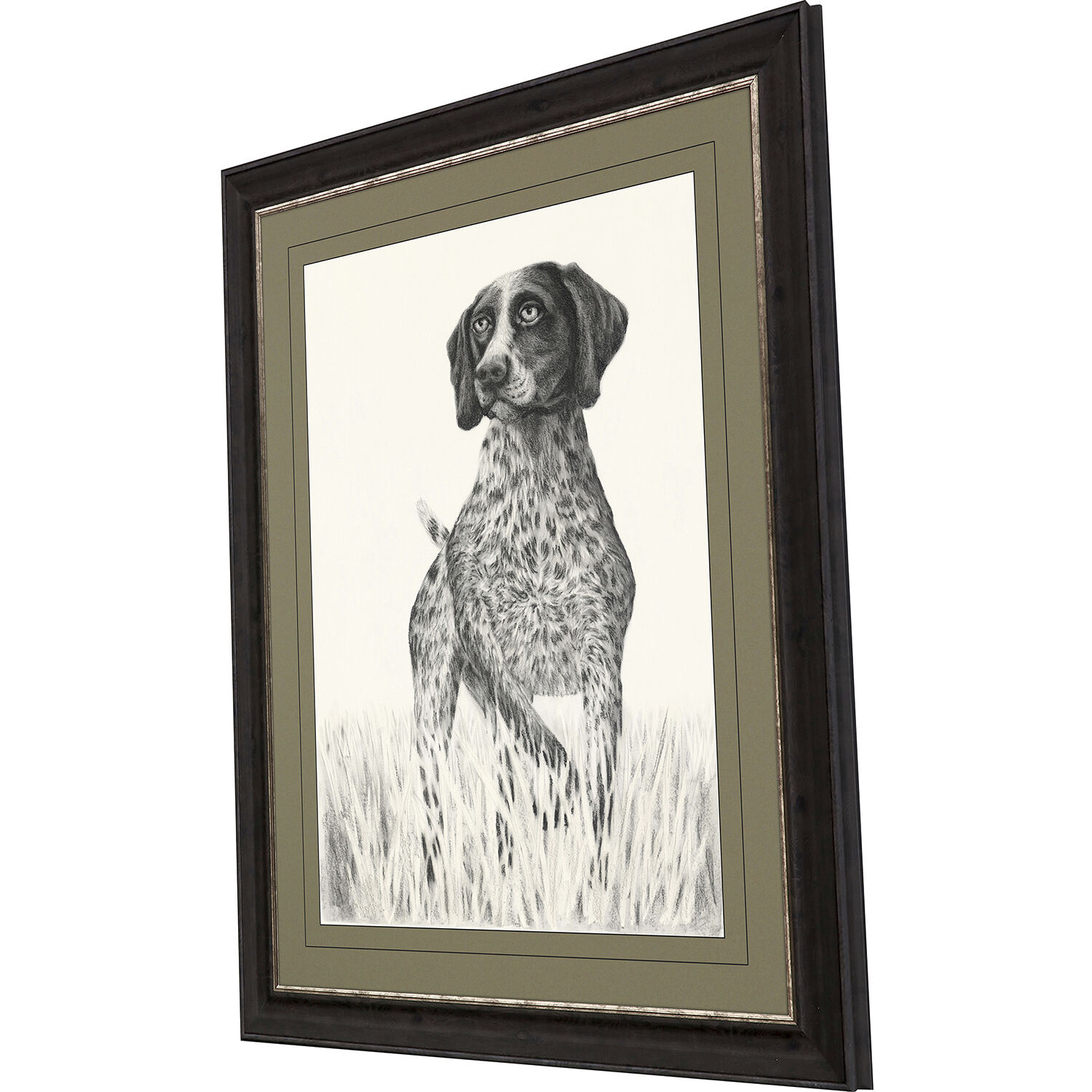Canine Gaze Canine Watch Black and Beige and Neutral Framed Art