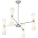 Contemporary 8 Light 32 inch Chrome Chandelier Ceiling Light