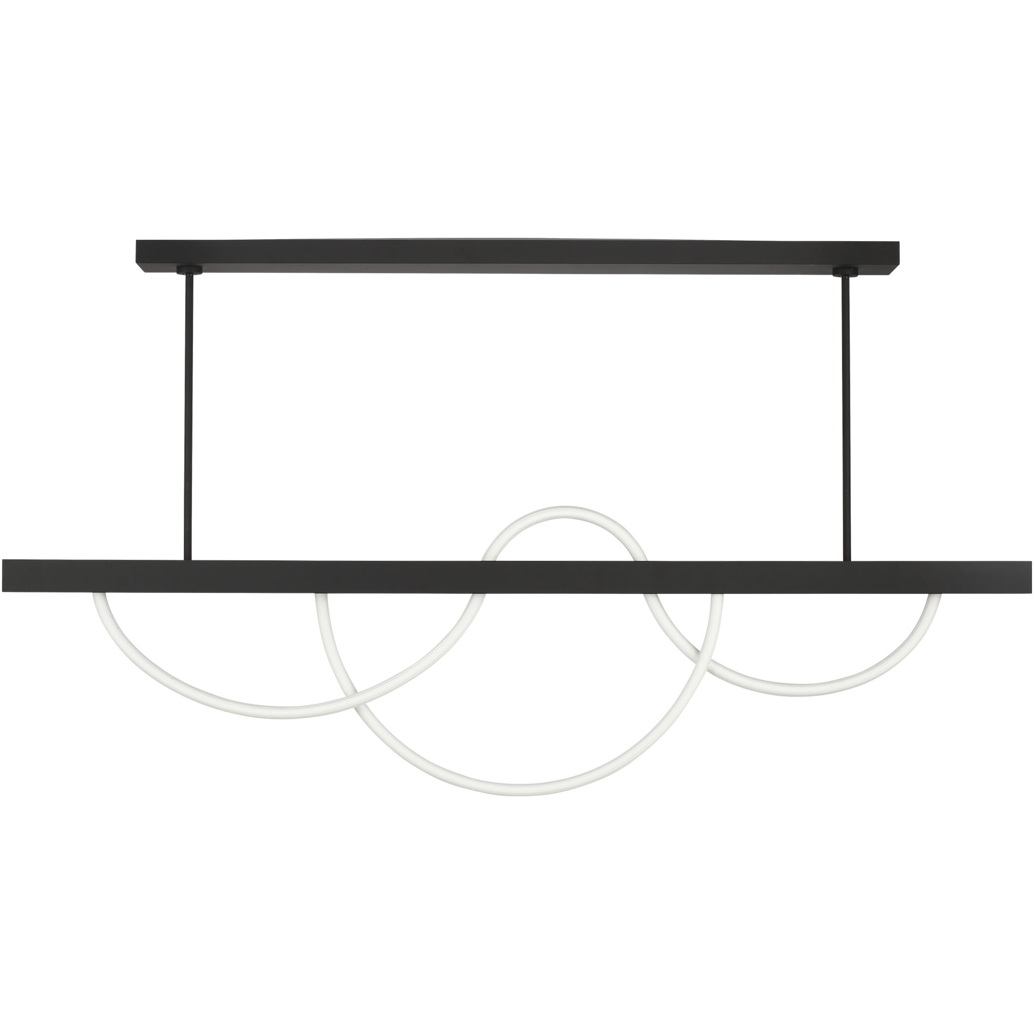 Sean Lavin Uneri LED 62 inch Nightshade Black Linear Chandelier Ceiling Light
