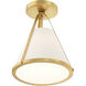 Fulton 1 Light 9.25 inch Antique Gold Semi Flush Ceiling Light