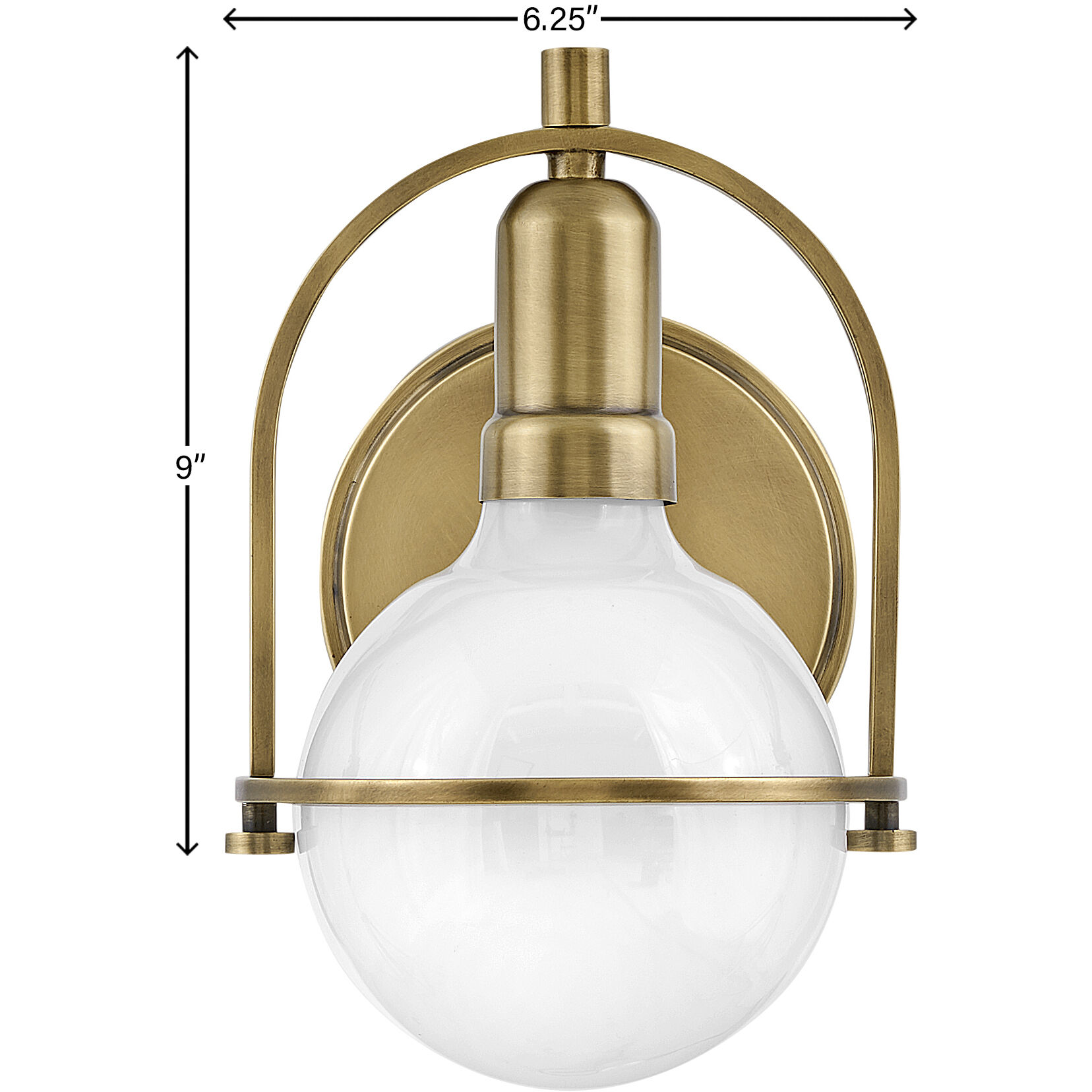 Somerset 1 Light 7.5 inch Heritage Brass Vanity Light Wall Light