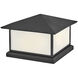 Walter LED 15 inch Textured Black Outdoor Pier Mount Lantern