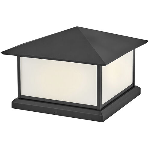 Walter LED 15 inch Textured Black Outdoor Pier Mount Lantern