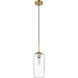 Monty 1 Light 5.25 inch Heritage Brass Pendant Ceiling Light