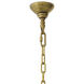 Isabelle 6 Light 20.87 inch Vintage Brass and Handmade Glass Pendant Ceiling Light