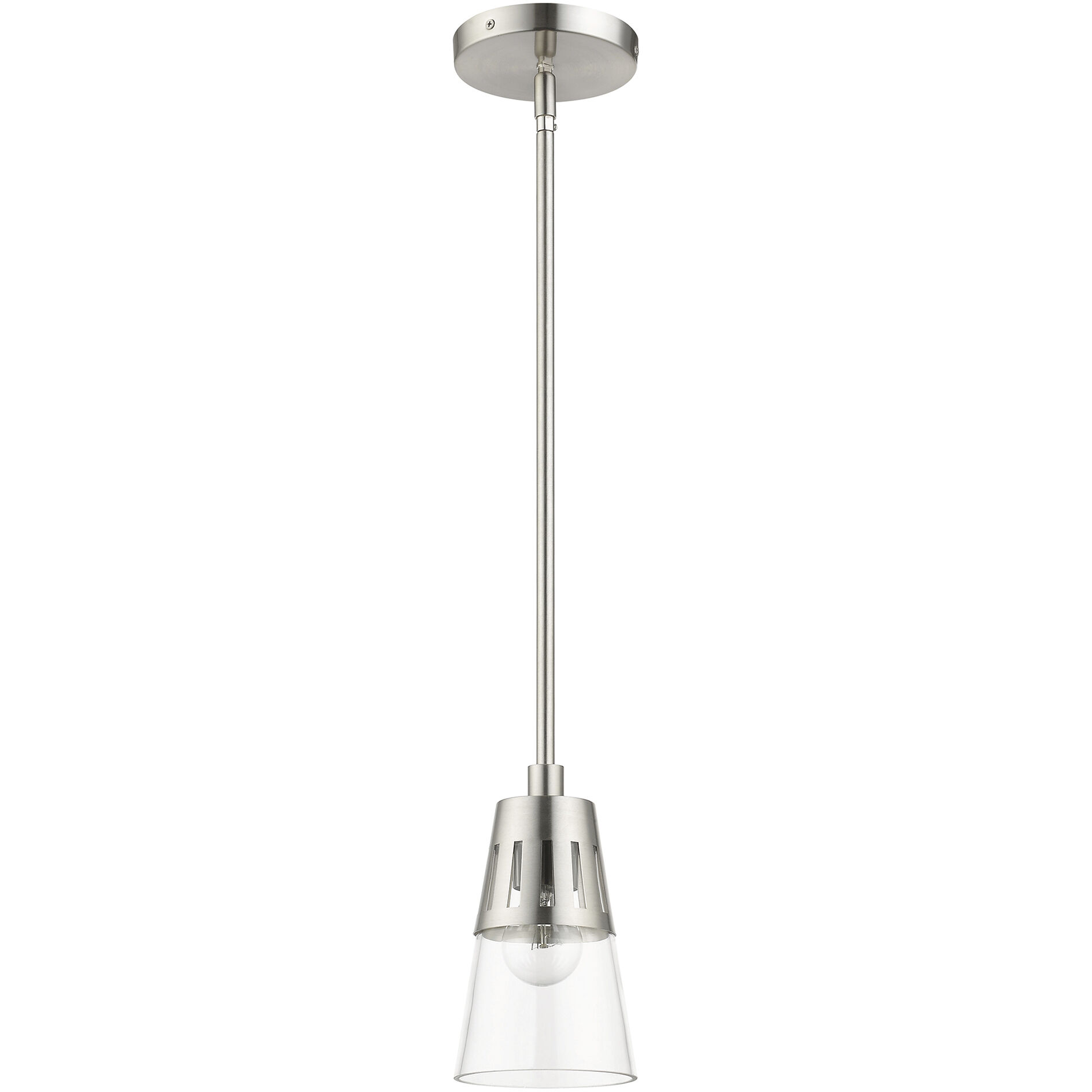 Bennington 1 Light 5.13 inch Brushed Nickel Mini Pendant Ceiling Light