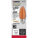 Lumos LED C11 Medium E26 2 watt 120V 2100K Light Bulb