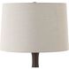 Rimini 24.25 inch 150.00 watt Matte Black Glaze with Rust Undertones and Brushed Antique Brass Table Lamp Portable Light