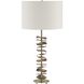 Akoa 30.5 inch 150 watt Antique Brass Table Lamp Portable Light