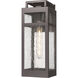 Ridgeway 1 Light 15.13 inch Bronze Outdoor Sconce in Seedy Glass