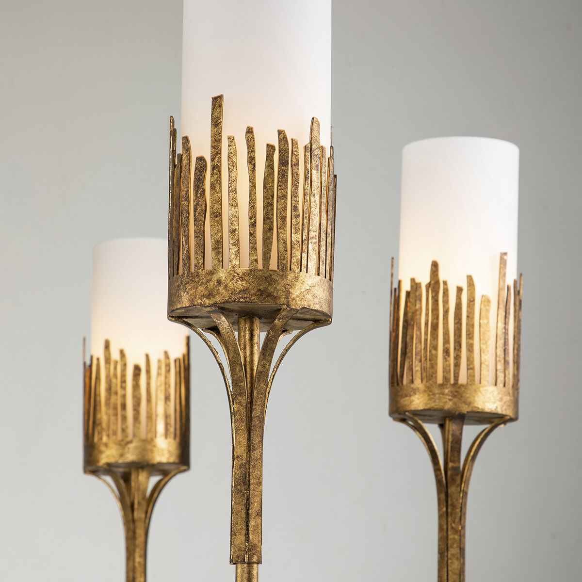 Sawgrass 6 Light 33 inch Gold Leaf Chandelier Ceiling Light