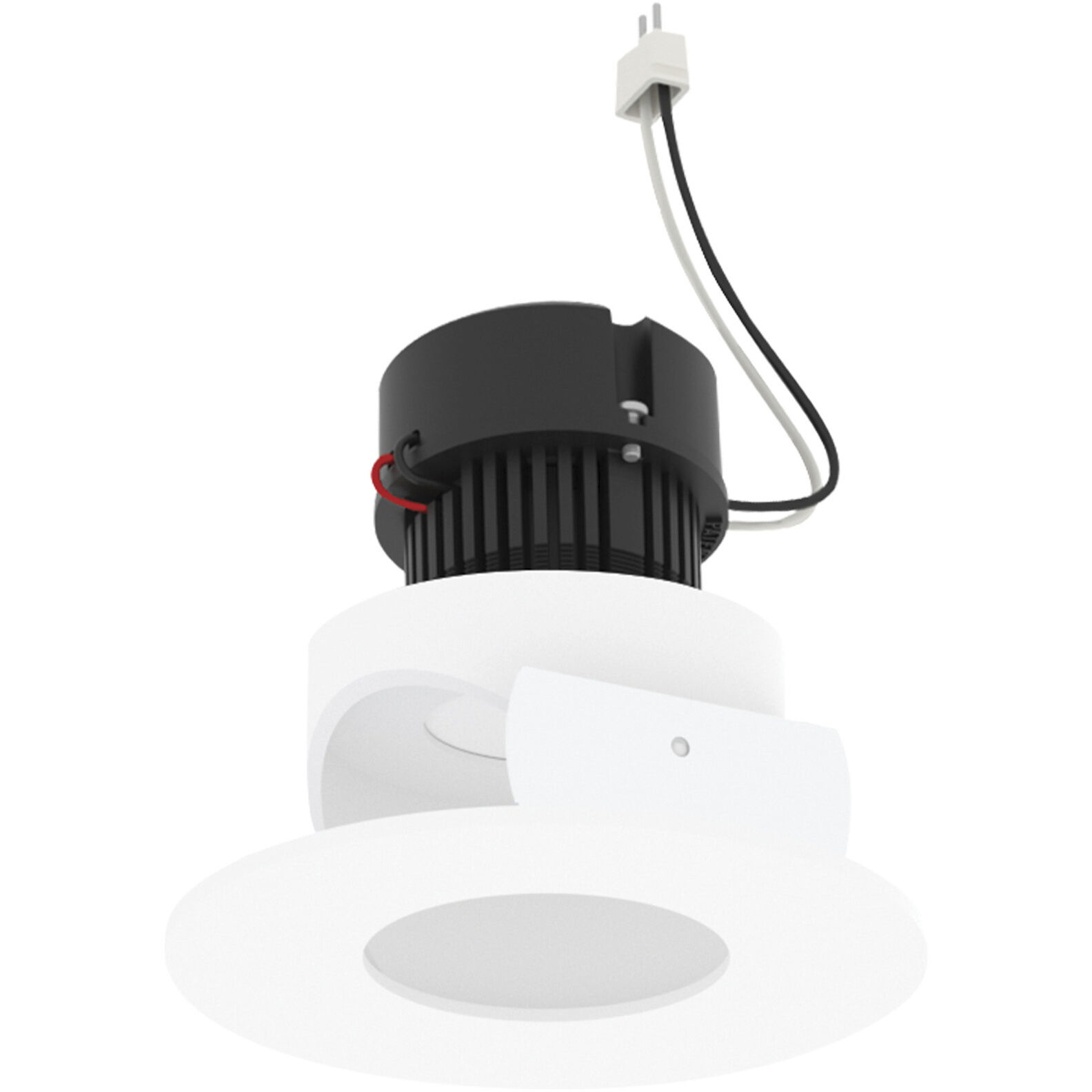 Pearl Bright White Pinhole / Bright White Flange LED Round Adjustable Pinhole Retrofit in 2700K, 4" Retrofit