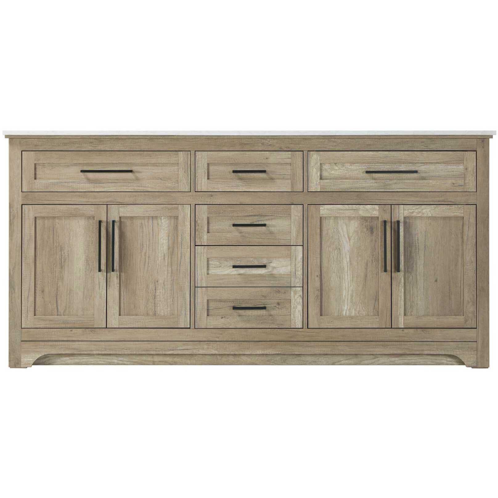 Remington 72 X 35 inch Natural Oak Bathroom Vanity Cabinet
