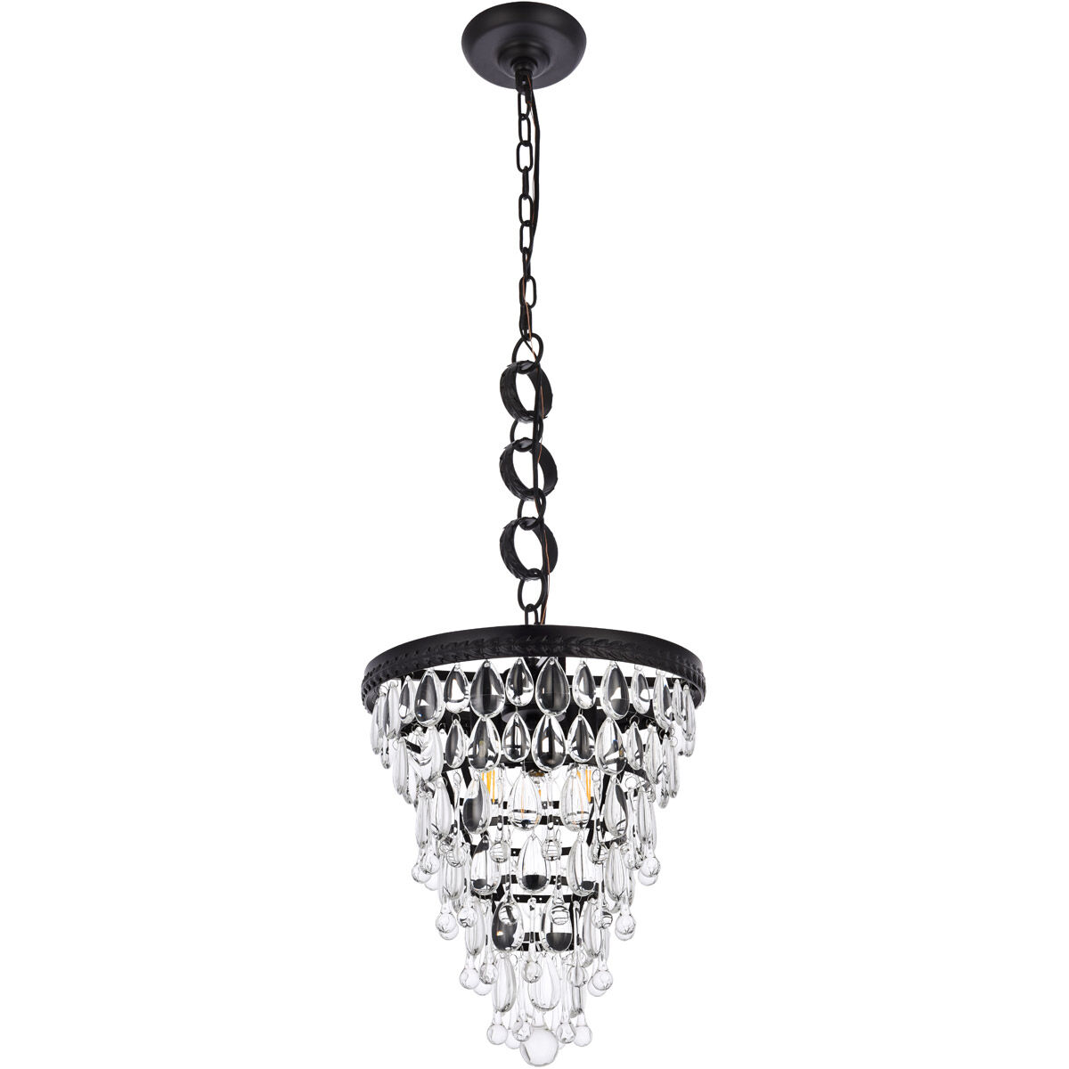 Nordic 3 Light 13 inch Black Pendant Ceiling Light