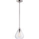 Dianne 1 Light 8 inch Satin Nickel Single Pendant Ceiling Light in Clear, Medium Base