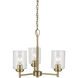 Winslow 3 Light Natural Brass Mini Chandelier Ceiling Light