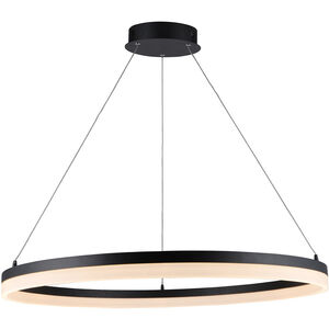Circa LED 31 inch Black Hanging Pendant Ceiling Light, 35W