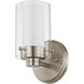 Manhattan 1 Light 5 inch Brushed Nickel Bath Vanity Wall Light