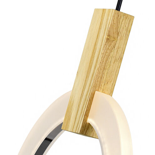 Anello LED 5 inch White Oak Down Mini Pendant Ceiling Light