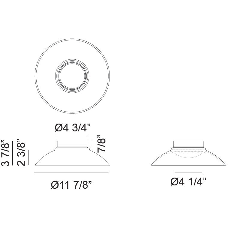 Luna LED 11.88 inch Matte Black Flush Mount Ceiling Light in Matte Black and Frosted Glass