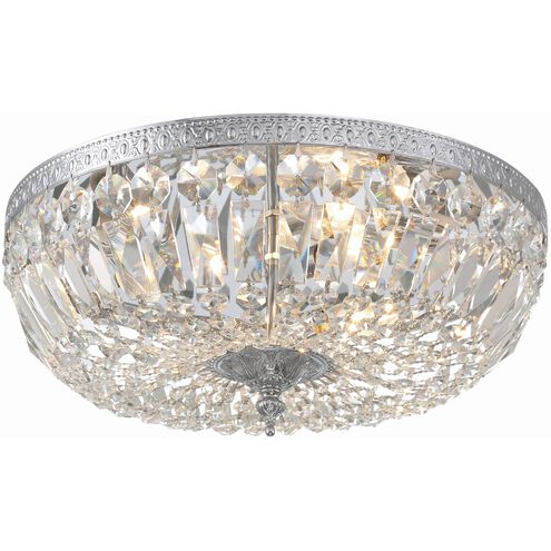 Westbury 3 Light 16 inch Polished Chrome Flush Ceiling Light in Clear Hand Cut