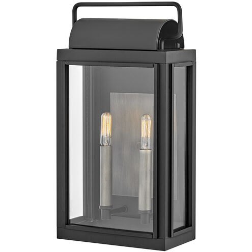 Heritage Sag Harbor LED 17 inch Black with Burnished Bronze Outdoor Wall Mount Lantern