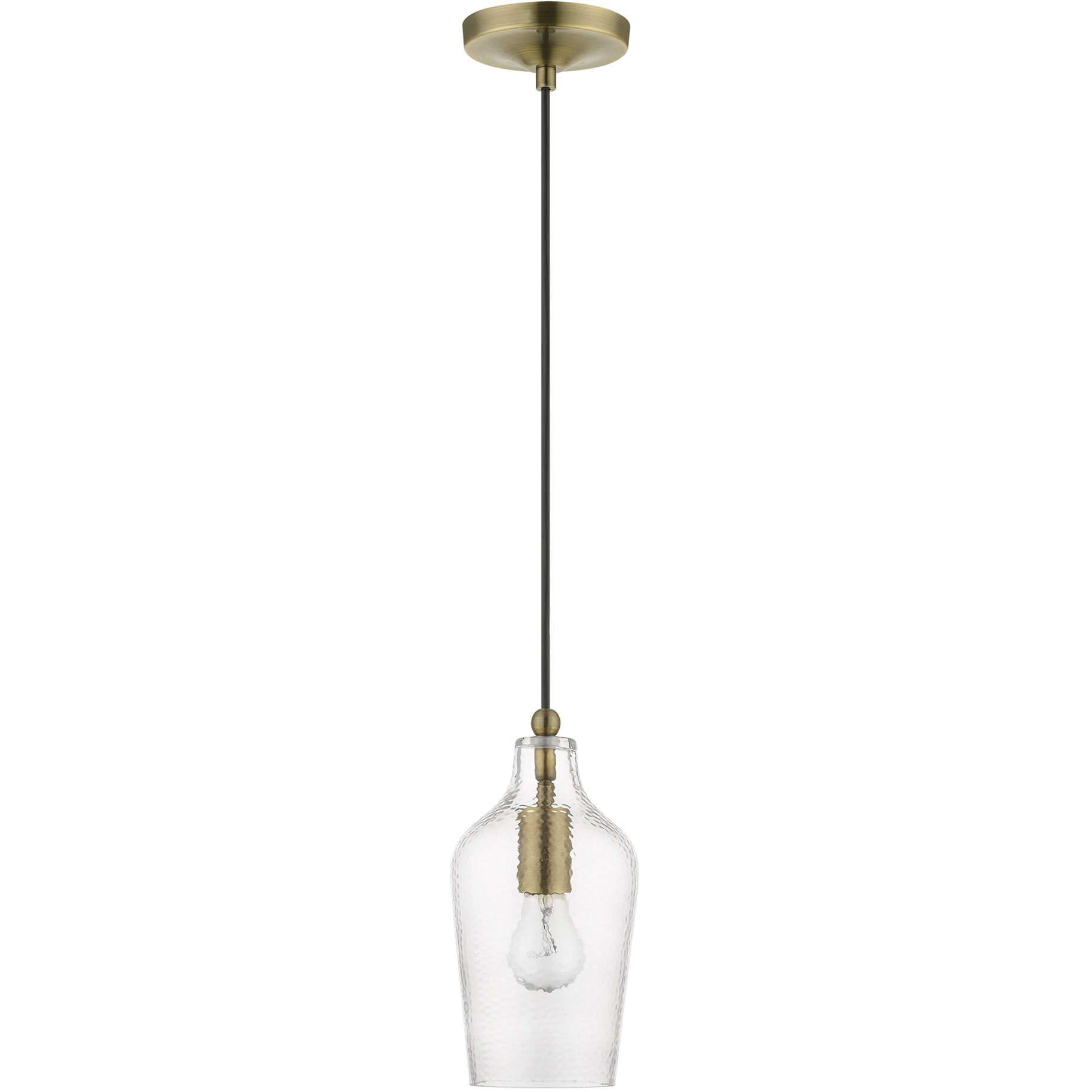 Avery 1 Light 5.25 inch Antique Brass Mini Pendant Ceiling Light