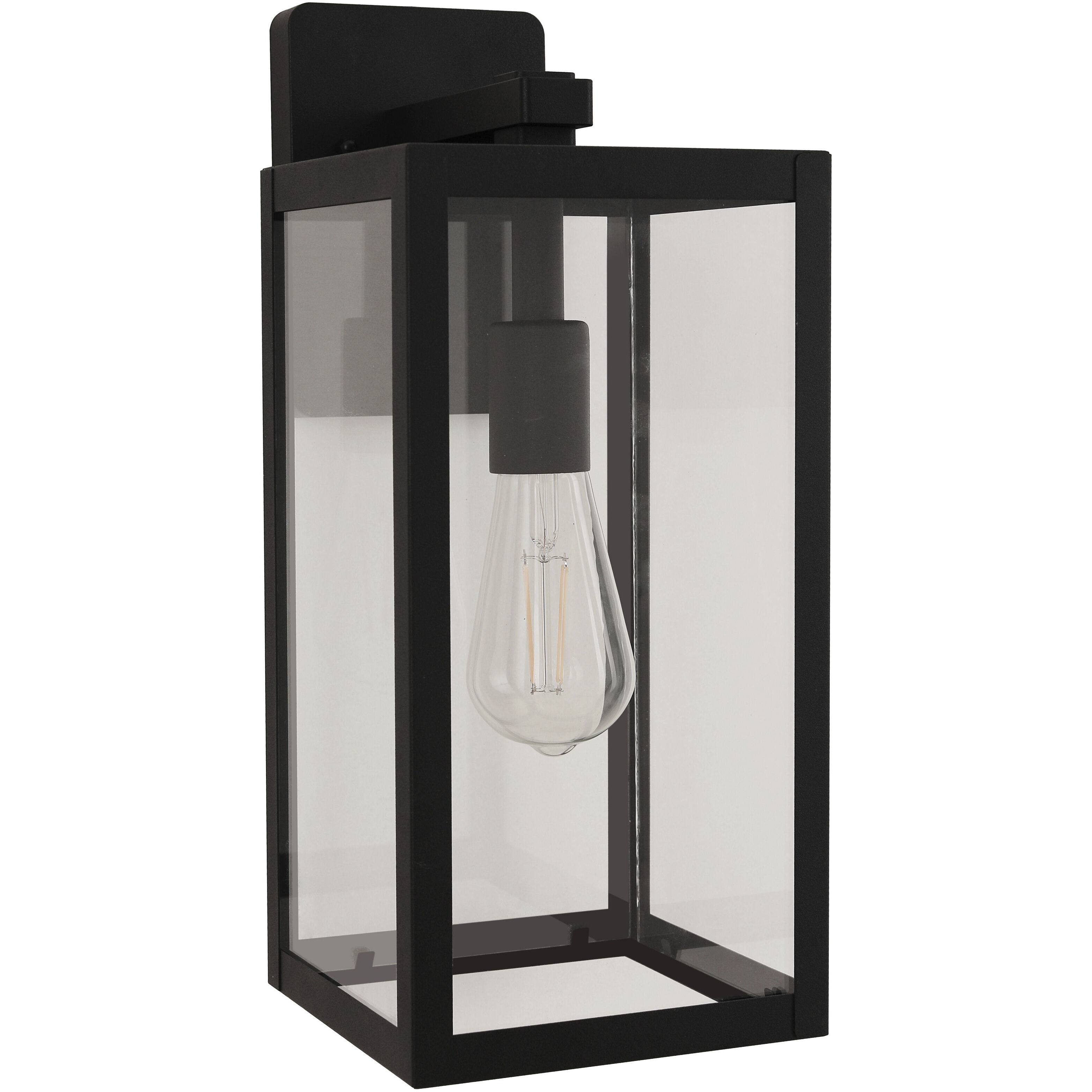 Harris 1 Light 6.5 inch Textured Black Outdoor Lantern